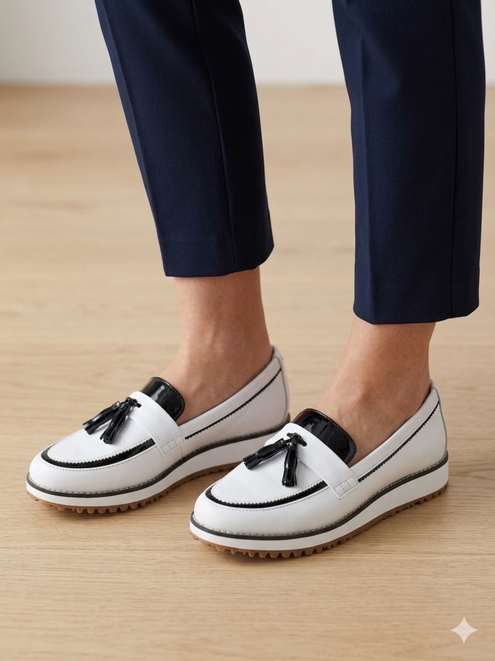 FootJoy Women’s Sandy Spikeless Slip-On Golf Shoes White/Black Size 7